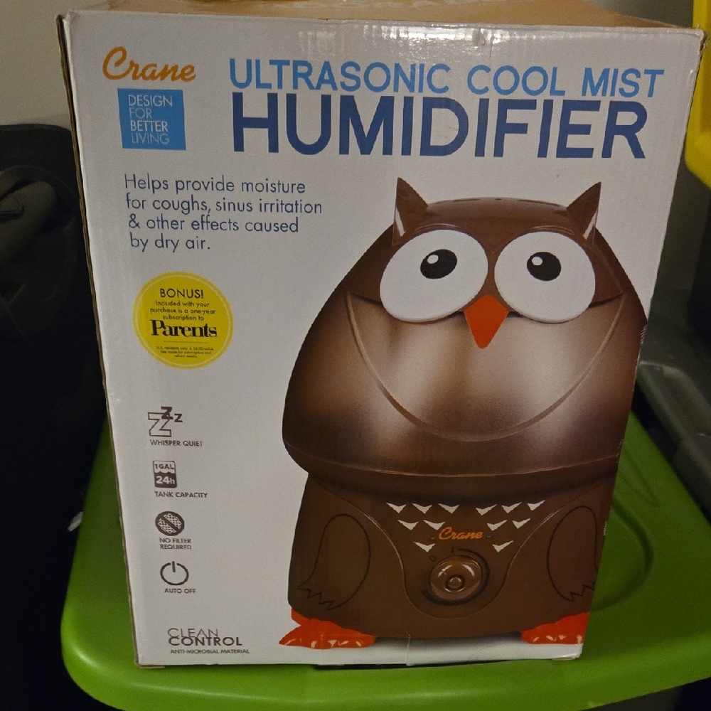 Crane Brown Owl Ultrasonic Cool Mist Humidifier